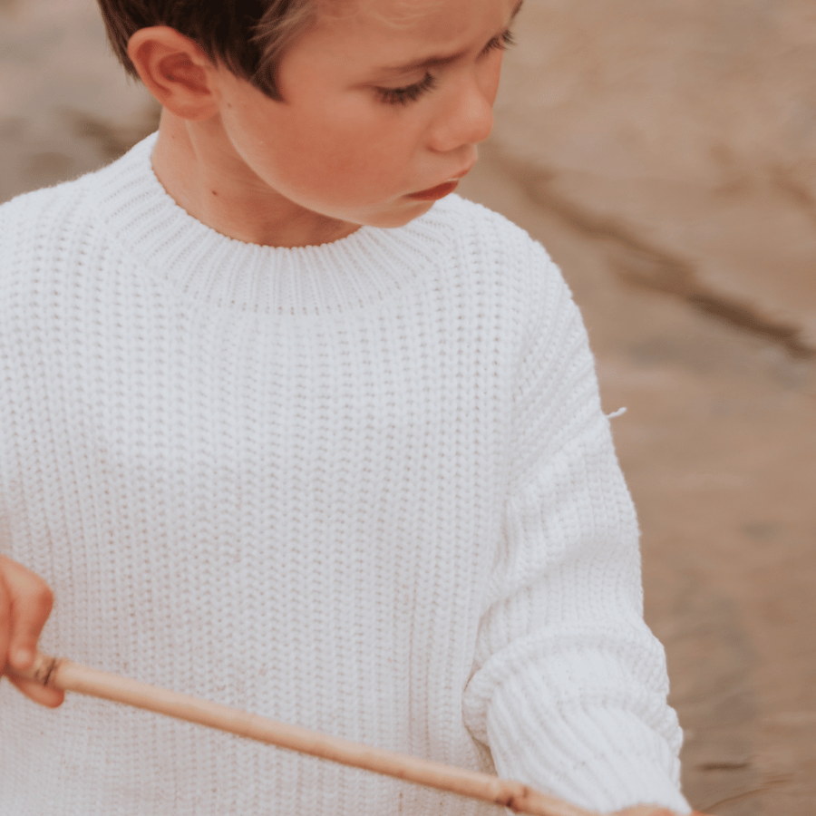 The Chunky Knit Sweater - White