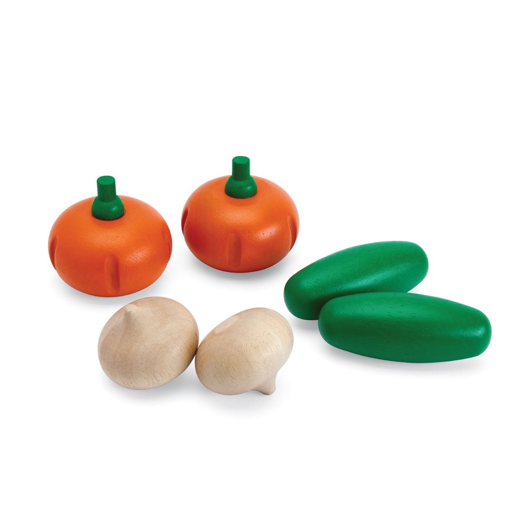 Fresh Produce Set E (Cucumbers, Onions & Pumpkins)