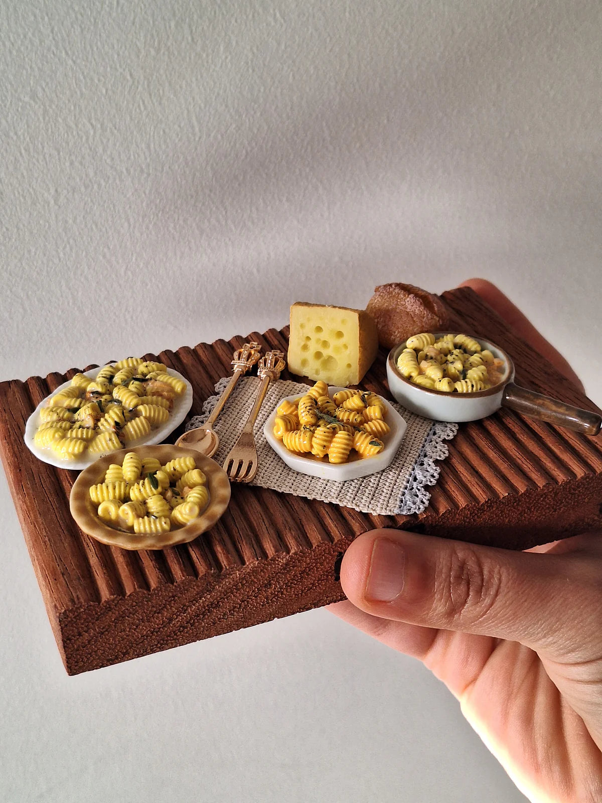 Miniature Pasta Plates | Cheese Sauce