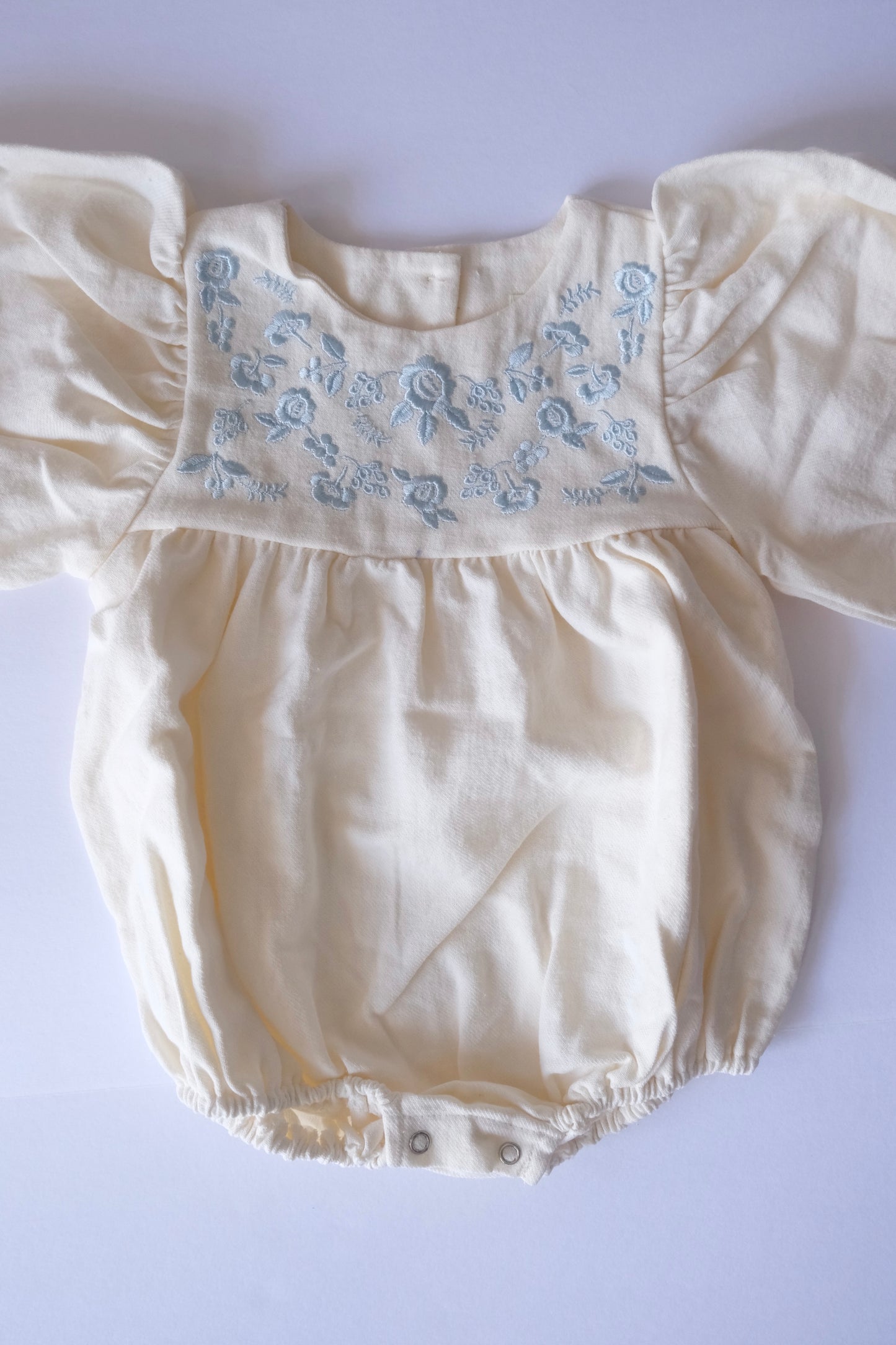 Eden Embroidered Blue Bodysuit