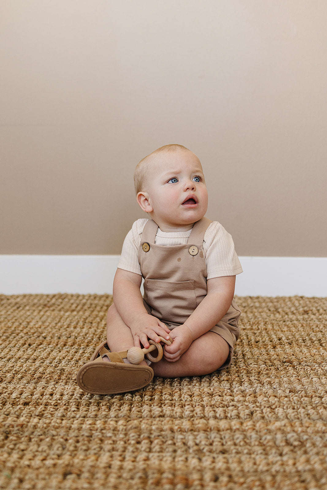 Cream Cotton Ribbed Bodysuit
