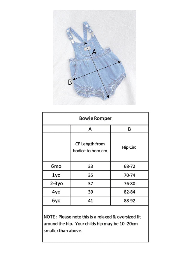 Bowie Bubble Romper | Ziggy Blue