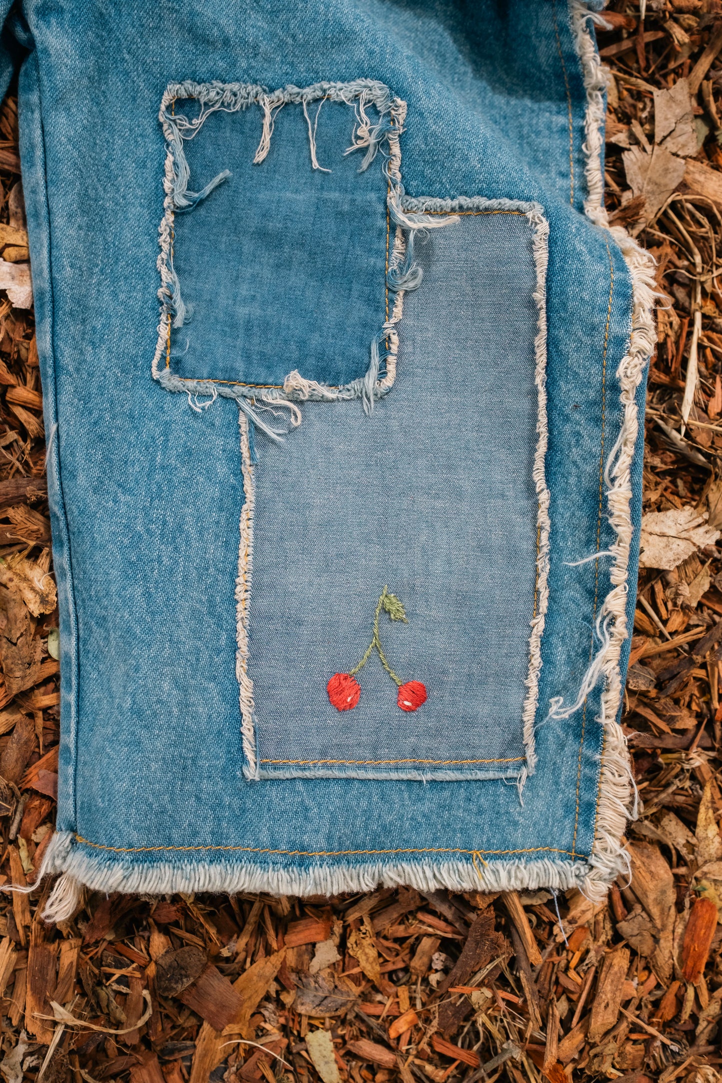 Patchwork Heart Pants | Denim