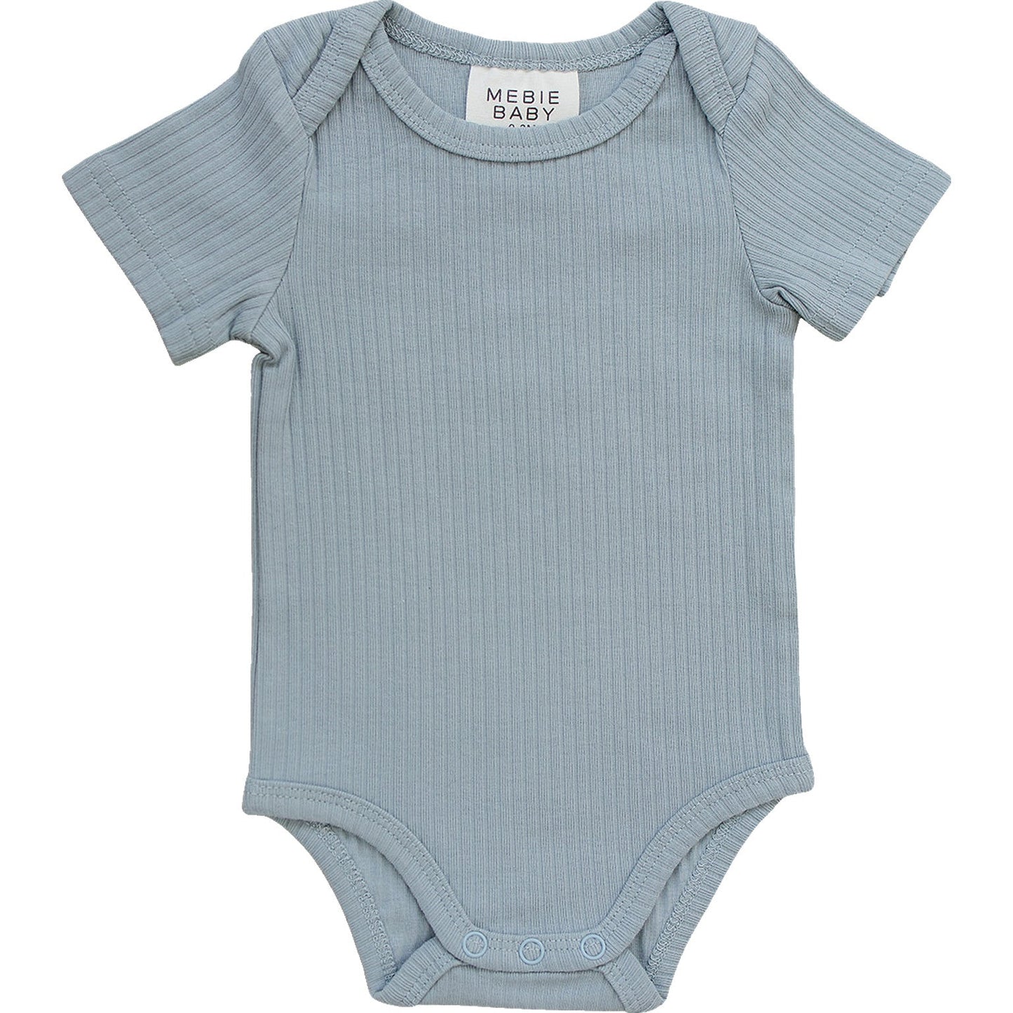 Dusty Blue Cotton Ribbed Bodysuit