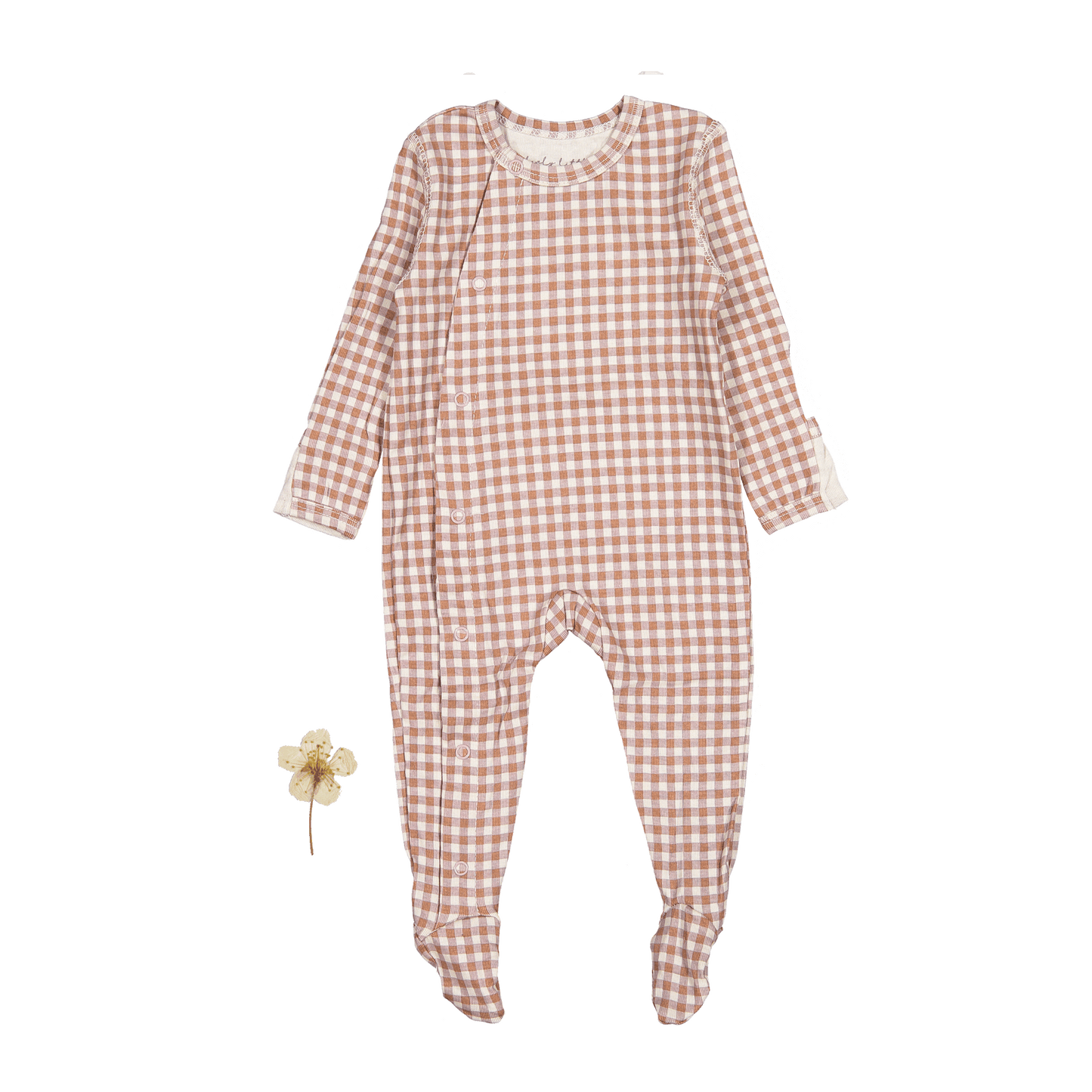 The Printed Snap Romper - Rosewood Gingham