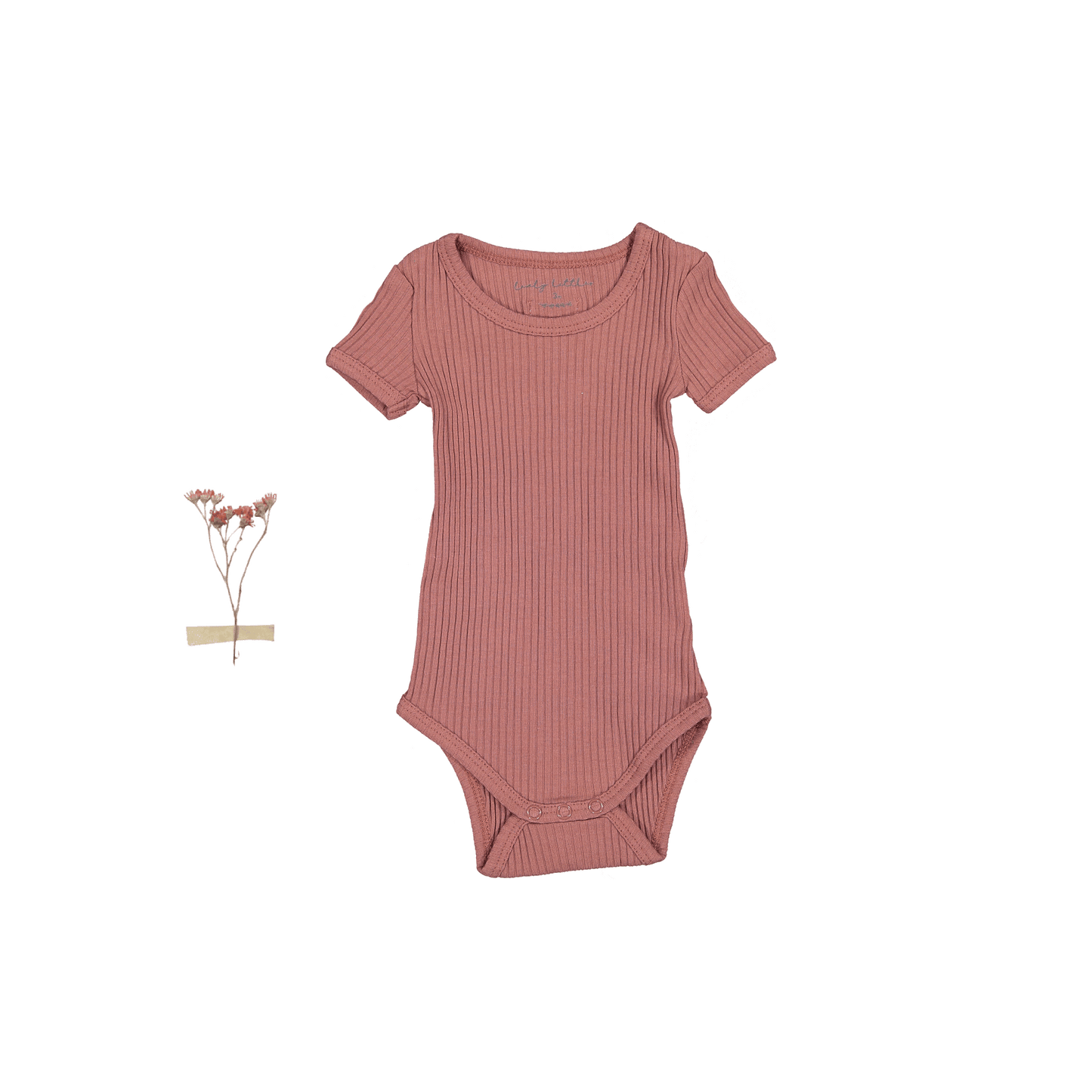 The Short Sleeve Onesie - Rosewood Ribbed