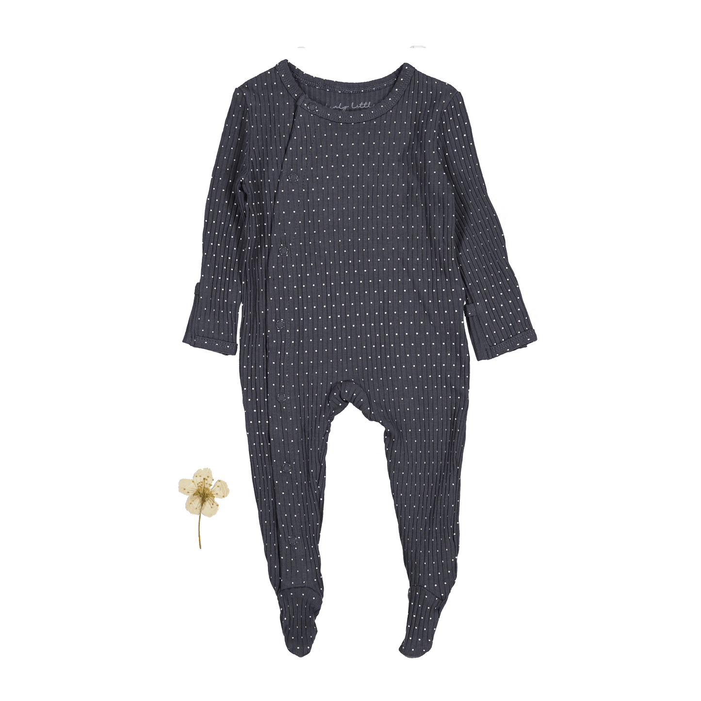 The Printed Snap Romper - Steel Dot