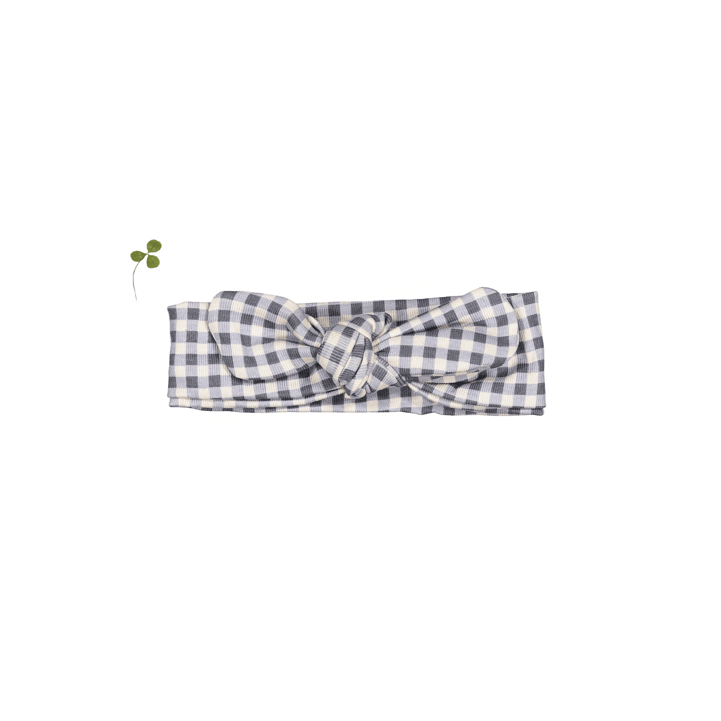 The Printed Headband - Steel Gingham