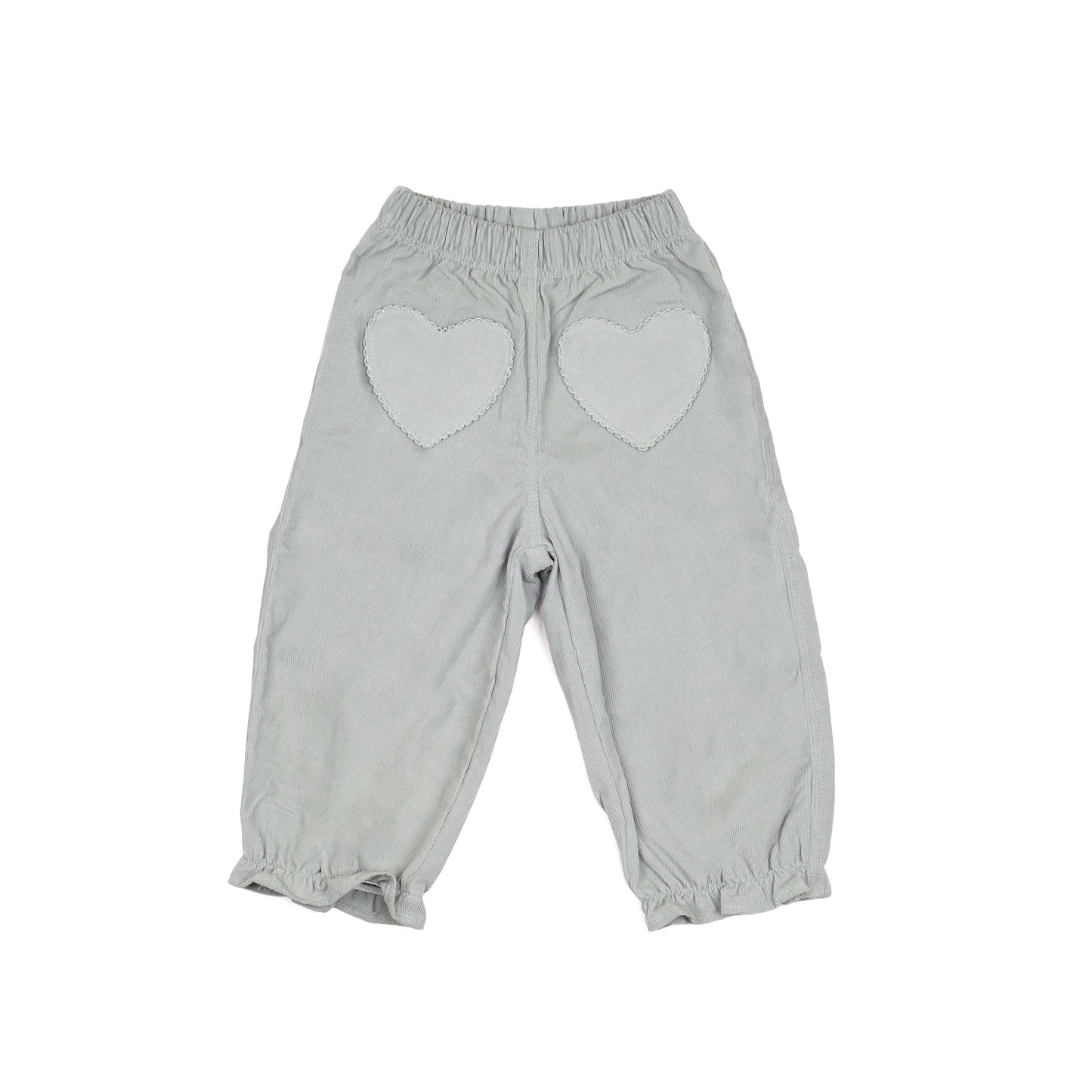 Heart Pocket Pants | Silver Blue