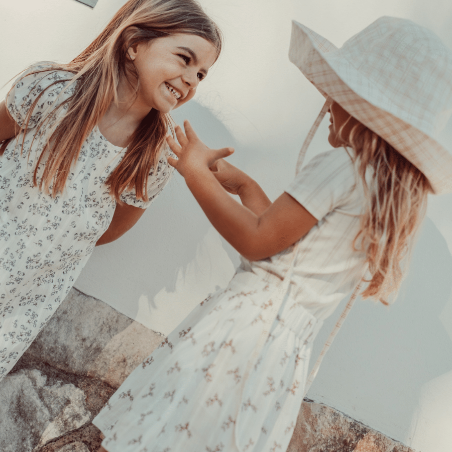 The Printed Long Sleeve Tee - Mist Stripe