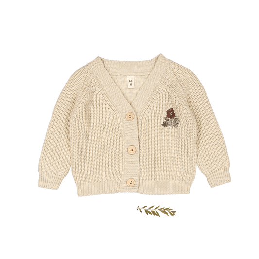 The Chunky Knit Cardigan - Ava Cream