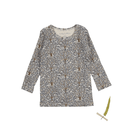 The Printed Long Sleeve Tee - Forest