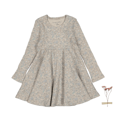 The Printed Long Sleeve Dress - Elise Ribbed