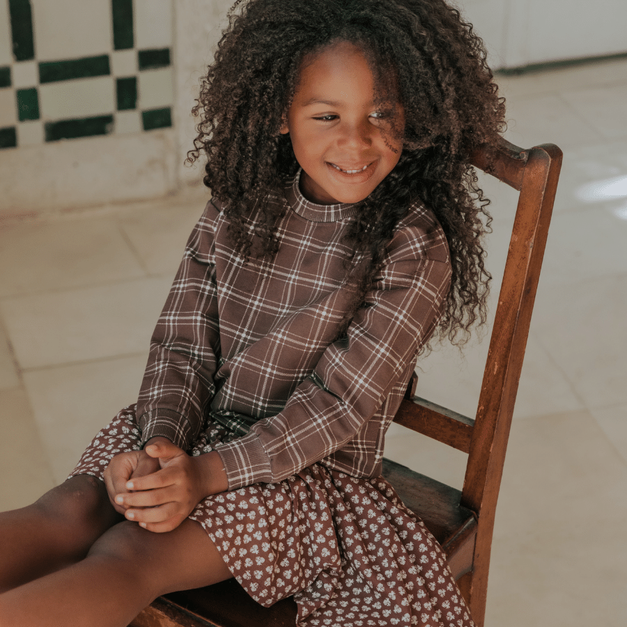 The Printed Sweatshirt - Rustic Check