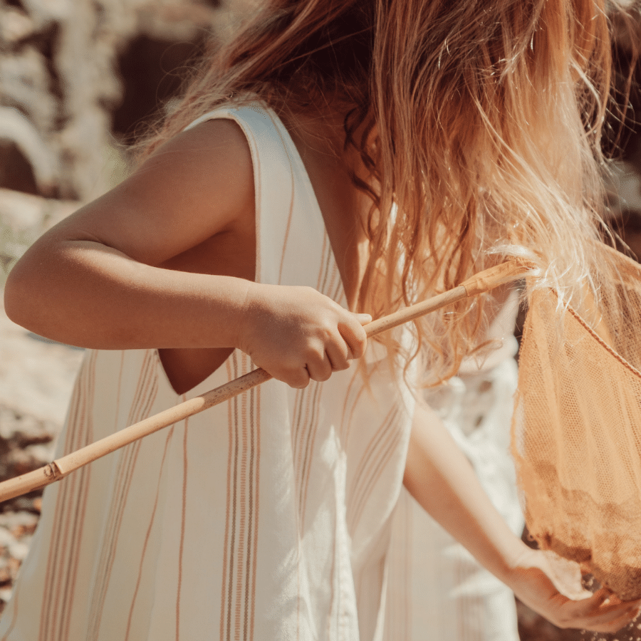 The Denim Dress - Rose Stripe