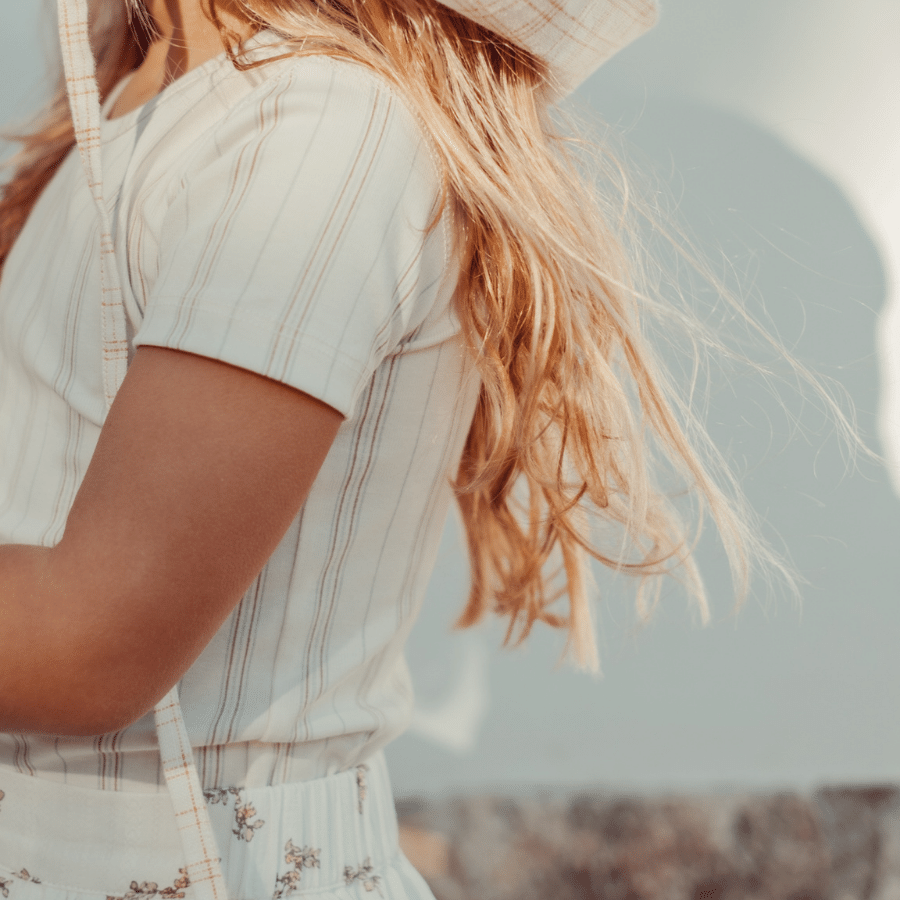 The Printed Legging - Mist Stripe