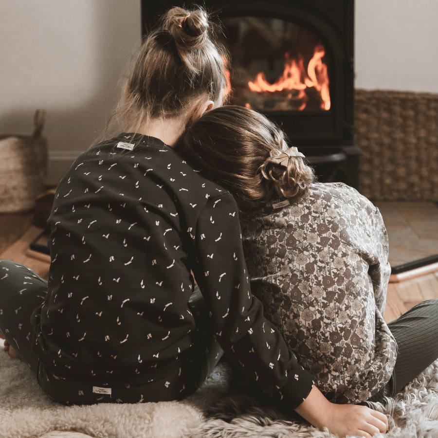 The Printed Long Sleeve Dress -  Squirrel