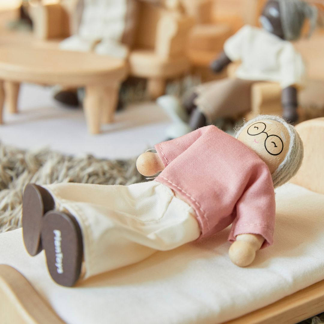 Grandmother Dollhouse Figure - Fair Skin Tone