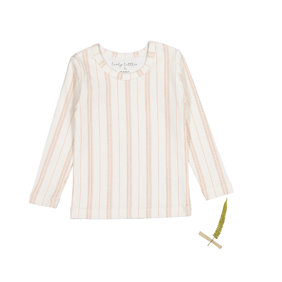 The Printed Long Sleeve Tee - Rose Stripe