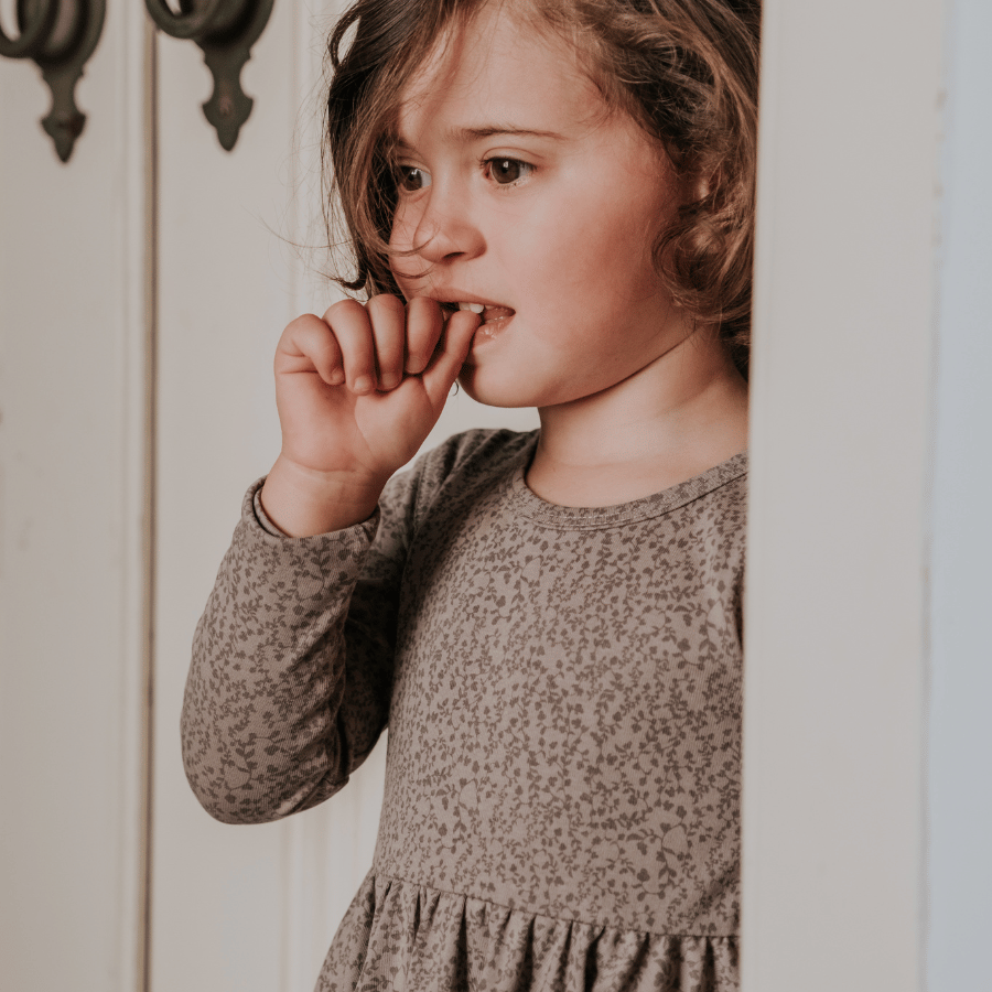 The Printed Long Sleeve Dress -  Vine