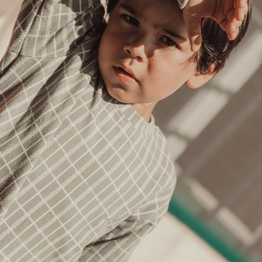 The Printed Sweatshirt - Sage Check