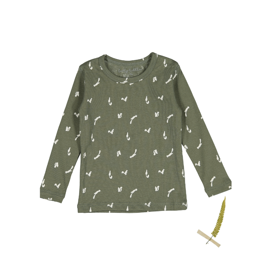 The Printed Long Sleeve Tee -  Squirrel