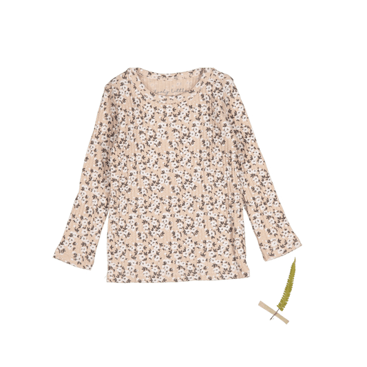 The Printed Long Sleeve Tee -  Adelyn