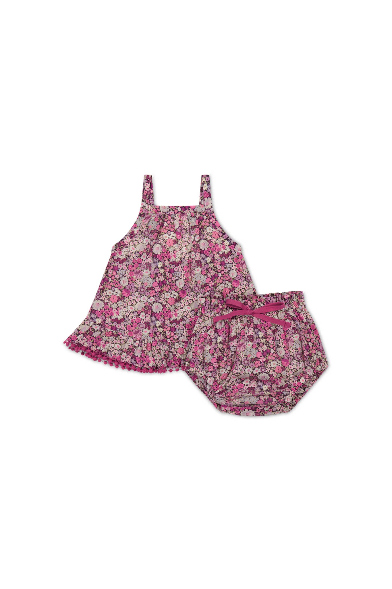 Organic Cotton Zoe Set | Garden Print 1YR