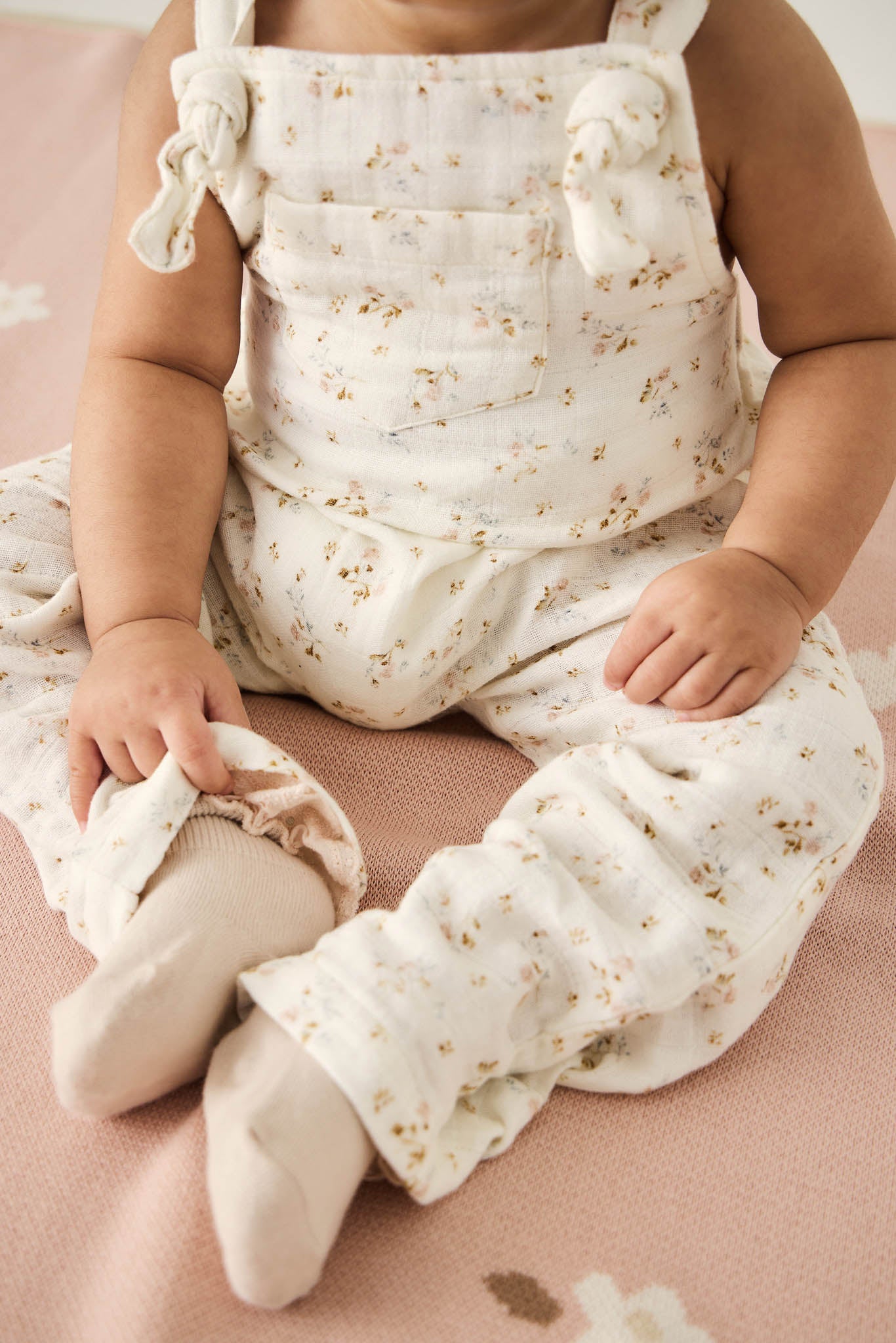 Organic Cotton Muslin River Onepiece | Nina Watercolour Floral 1YR