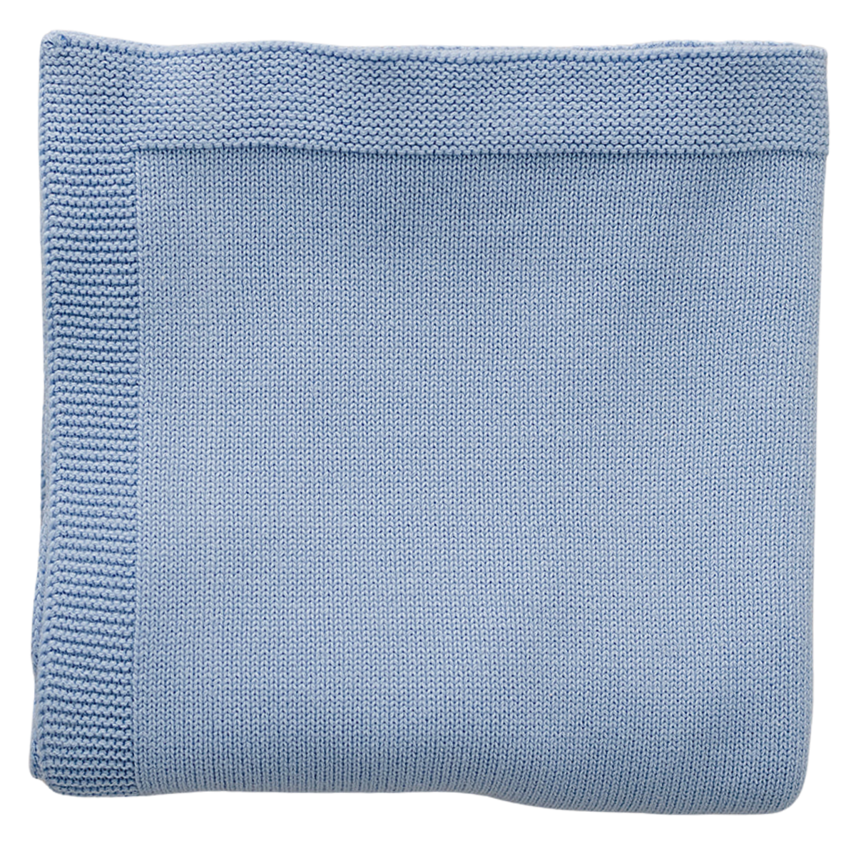French Blue Knit Blanket