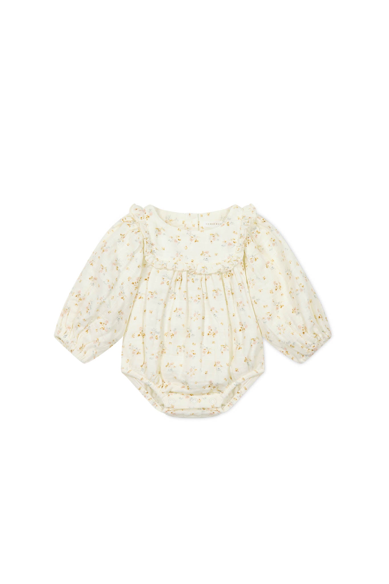 Organic Cotton Muslin Frances Playsuit | Nina Watercolour Floral 1YR