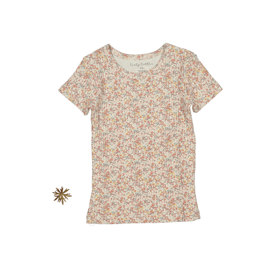 The Printed Short Sleeve Tee - Mist Floral