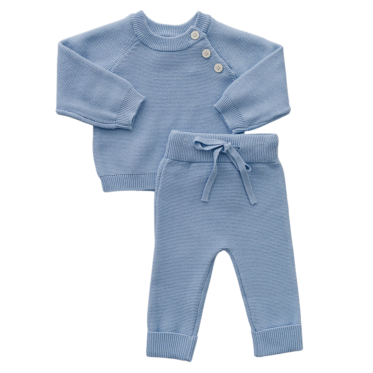 French Blue Knit Set