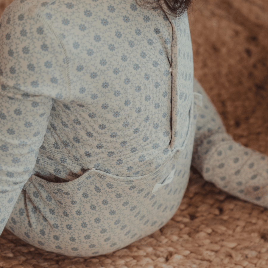 The Printed Romper - Emma Blue