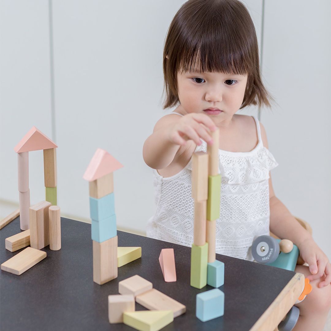 40-Piece Small Unit Blocks – Pastel Set