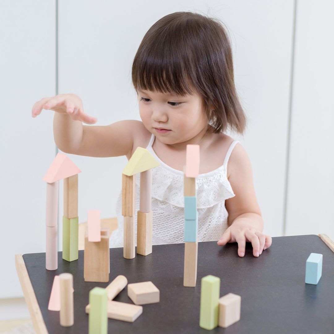 40-Piece Small Unit Blocks – Pastel Set