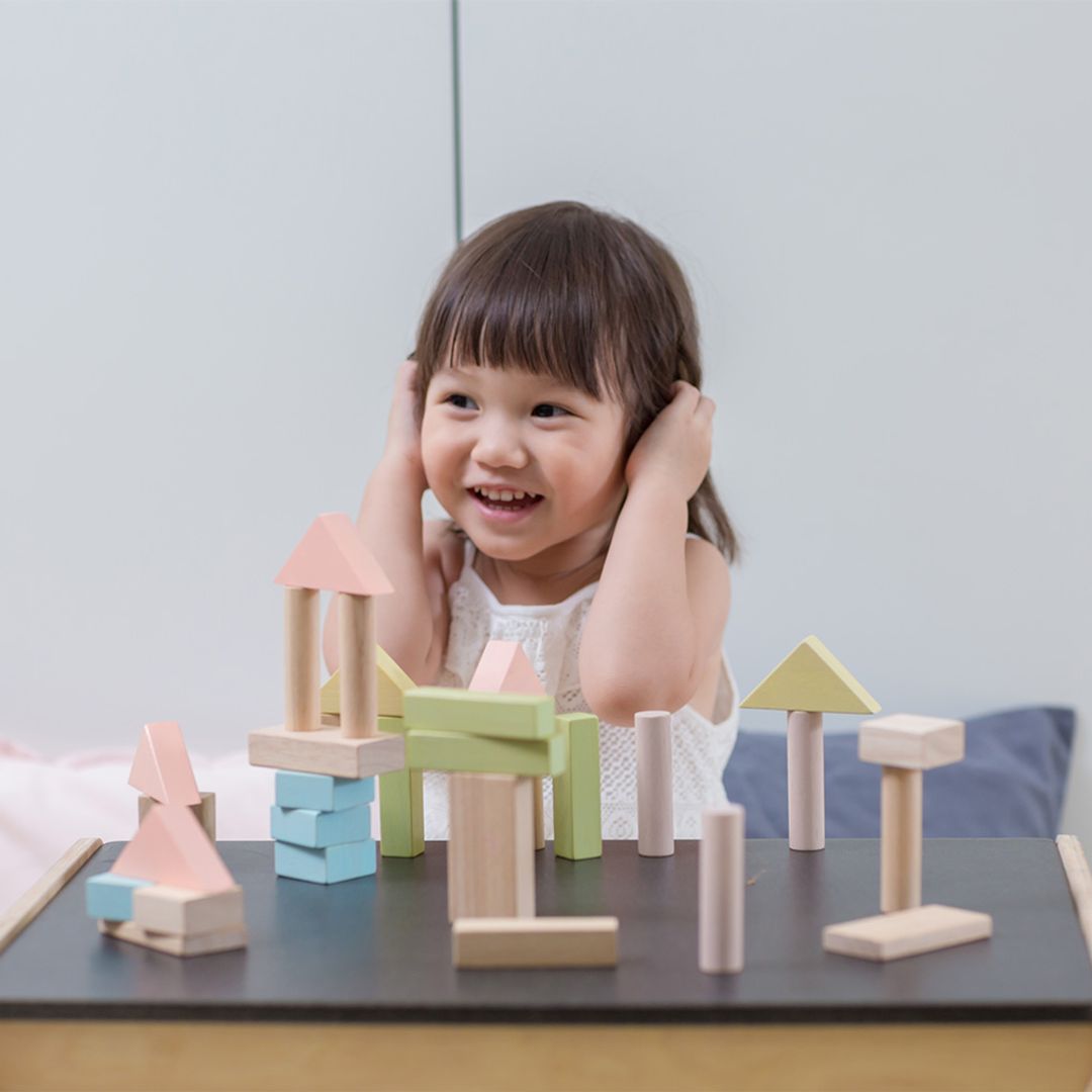 40-Piece Small Unit Blocks – Pastel Set