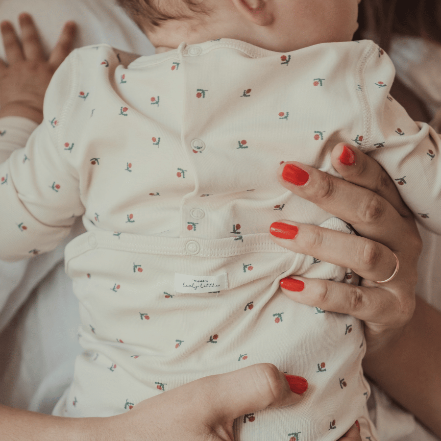 The Printed Pixie Bonnet - Mini Stitch Red