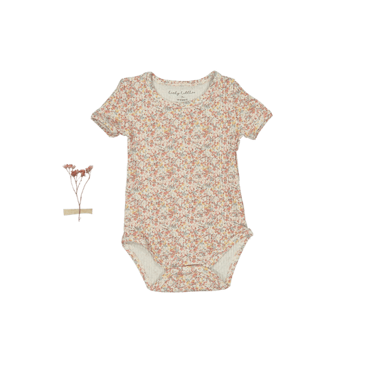 The Printed Short Sleeve Onesie - Mist Floral
