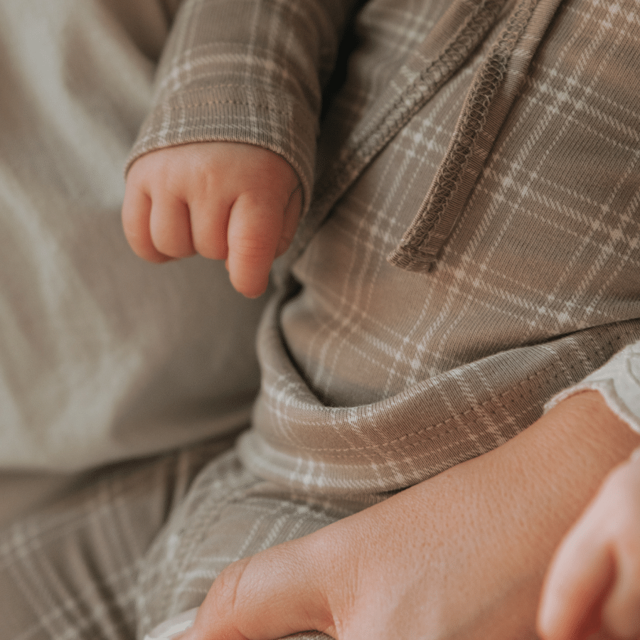 The Printed Legging -  Taupe Check