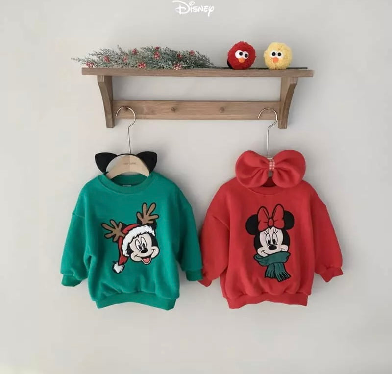 Disney Embroidered Christmas Sweatshirt