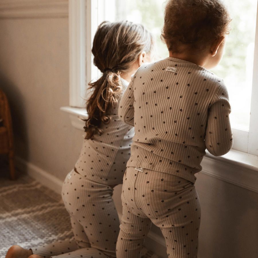 The Printed Long Sleeve Tee -  Olive