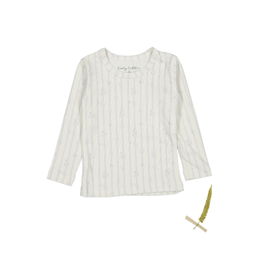 The Printed Long Sleeve Tee - Linear Leaf