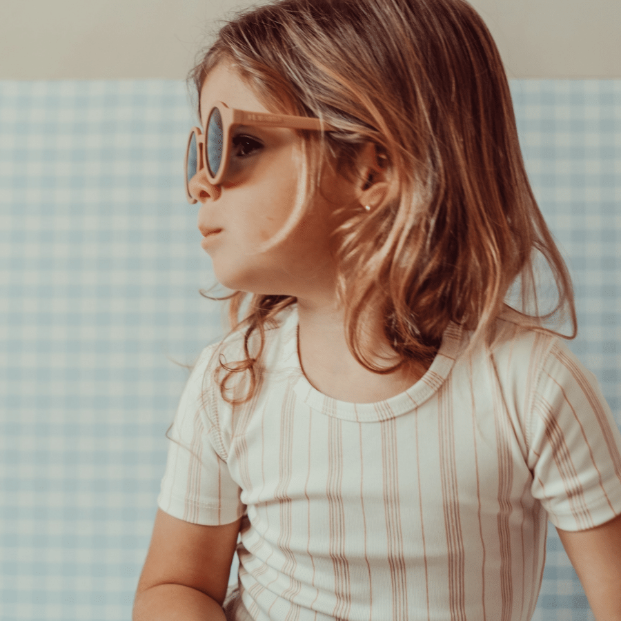 The Printed Short Sleeve Tee - Rose Stripe