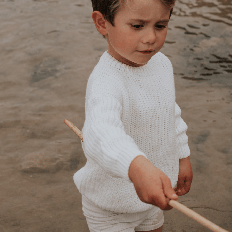 The Chunky Knit Sweater - White