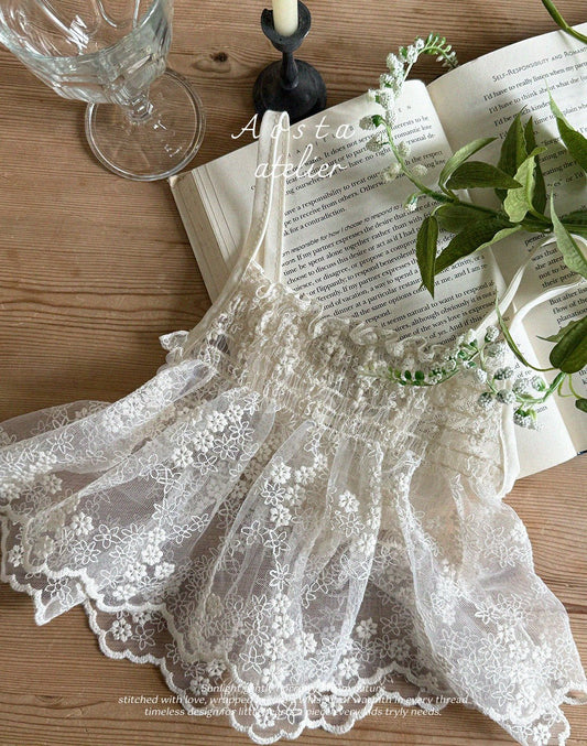 Lace Smocked Top