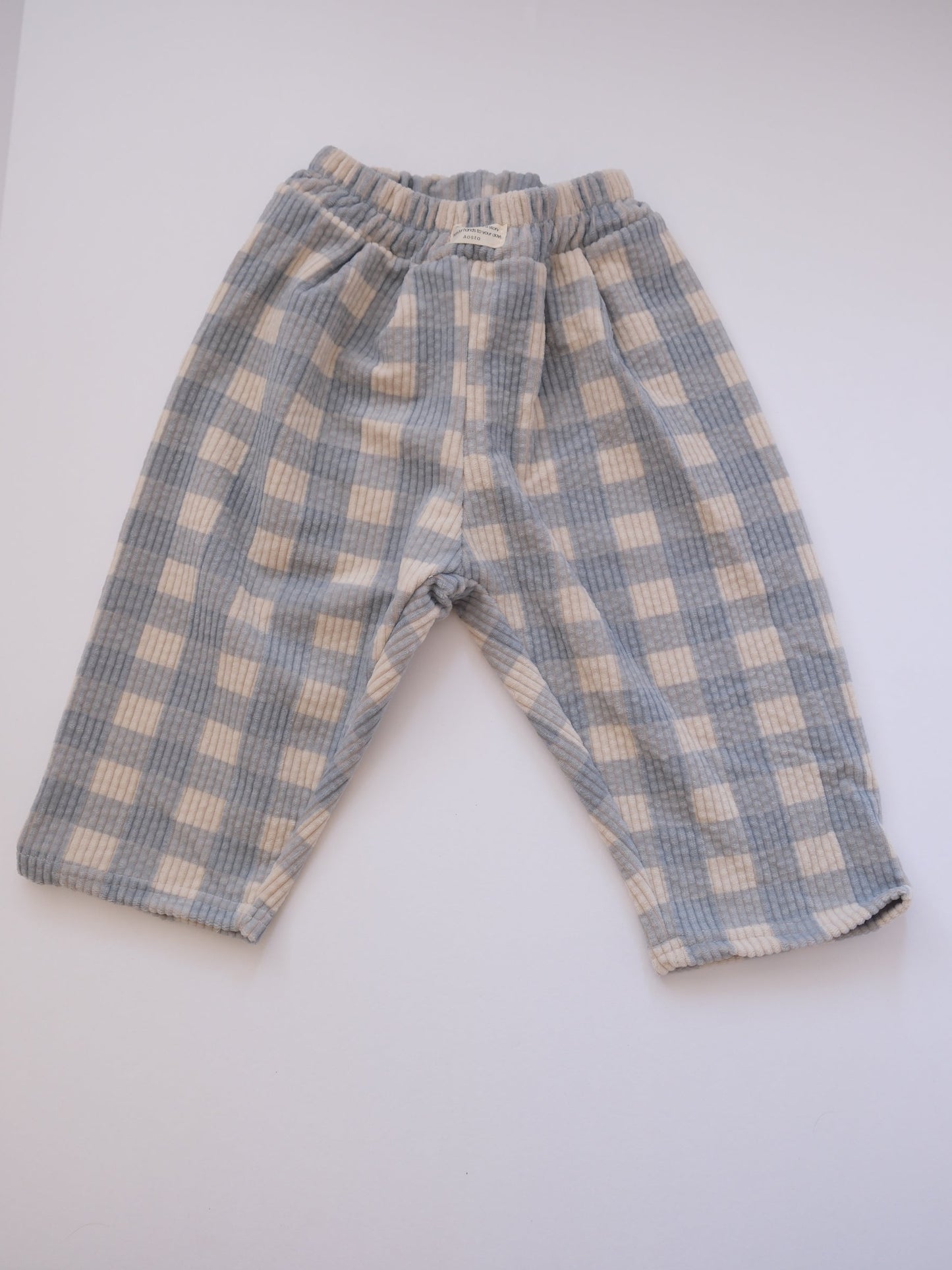 Corduroy Pants | Blue Check
