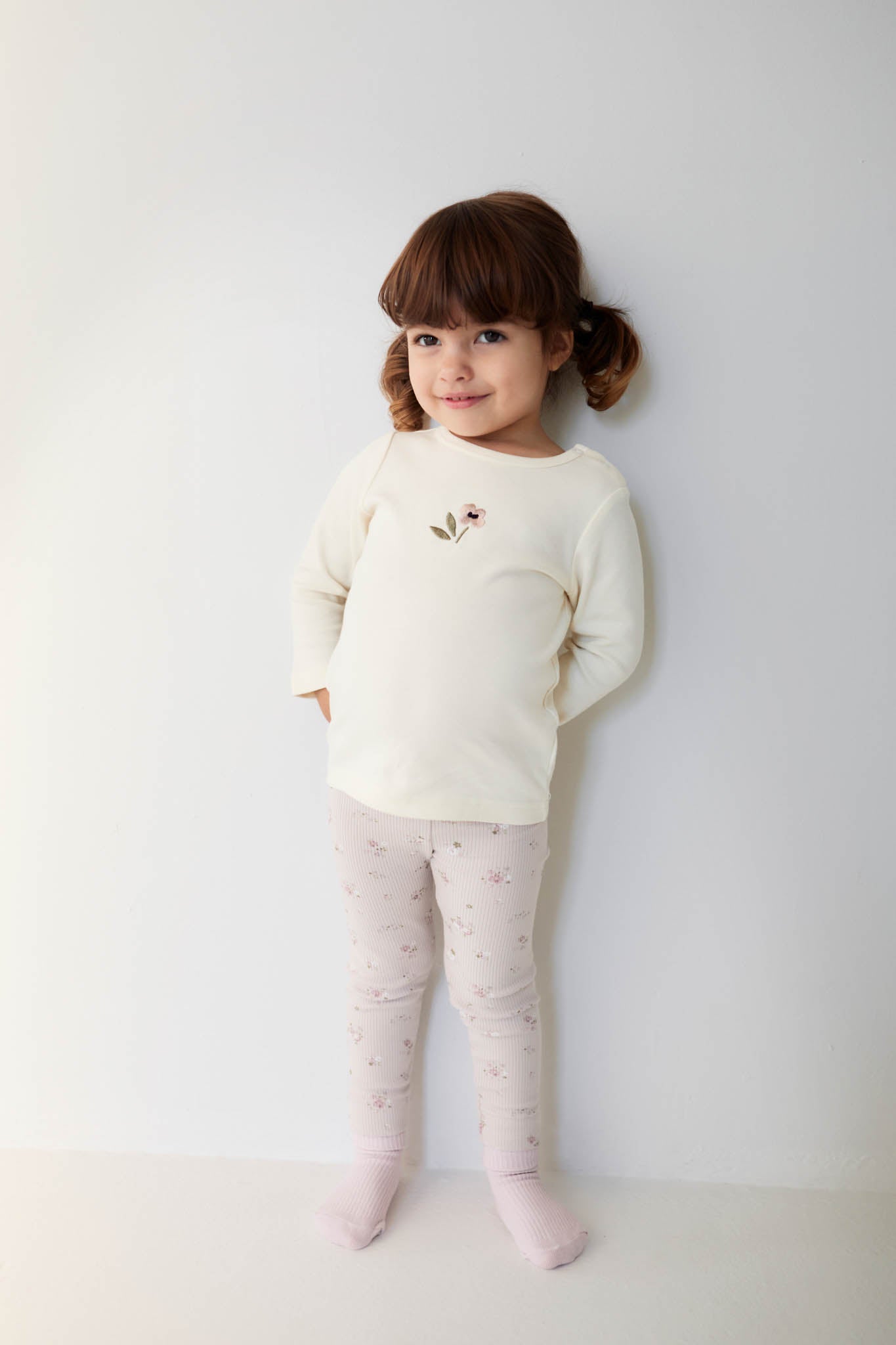 Organic Cotton Fine Rib Everyday Legging | Petite Fleur Violet