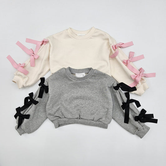 Bow Cropped Sweatshirt