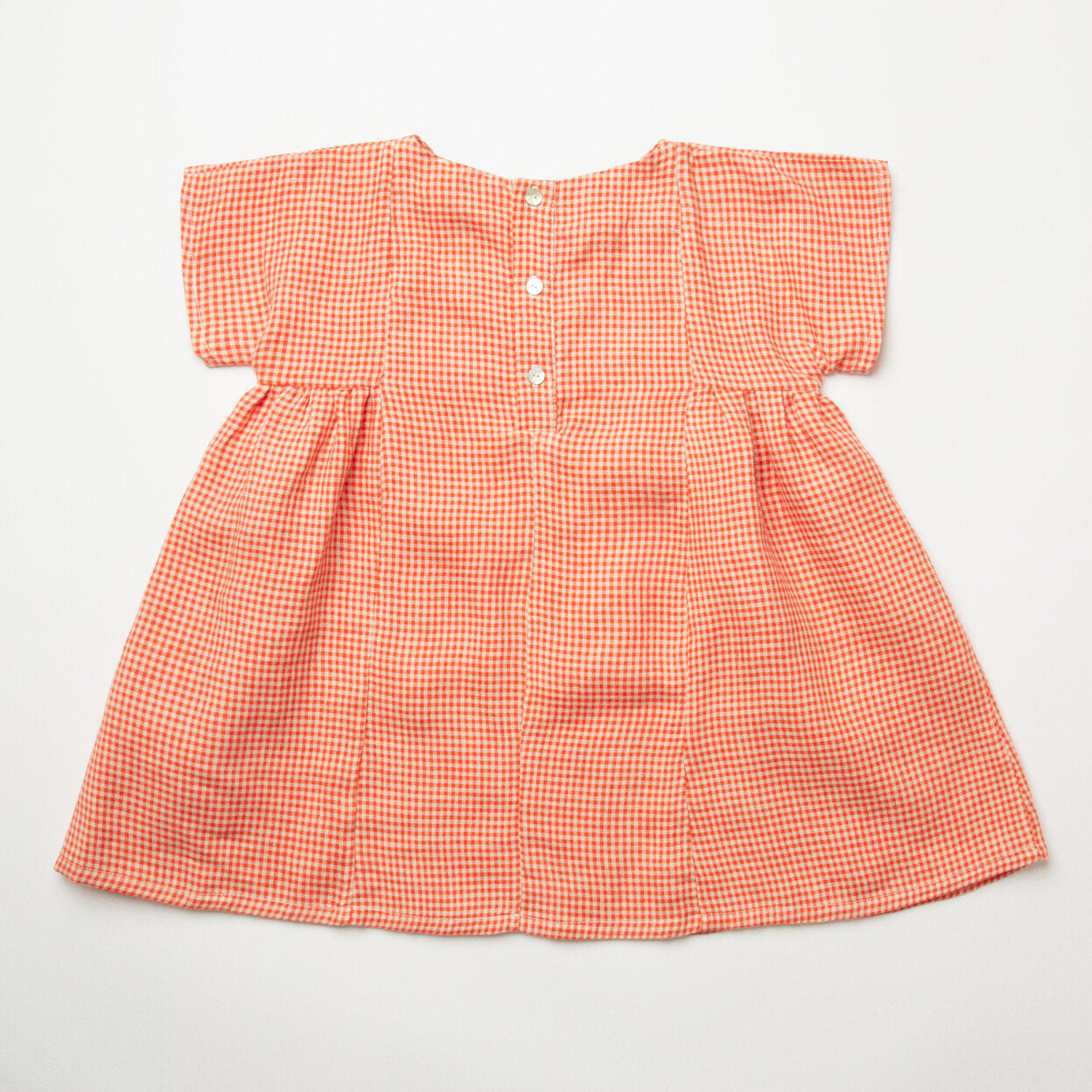 Ring O'Roses Dress| Strawberry & Oat Mini Check Linen